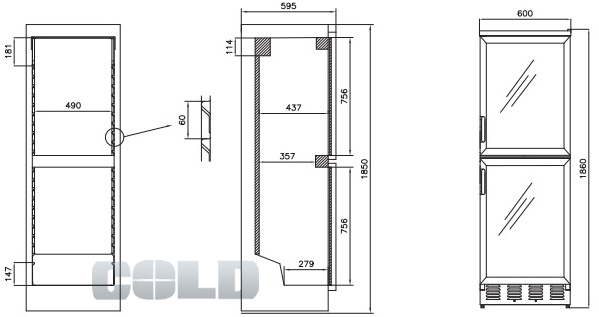 vestfrost fkg 370 размеры