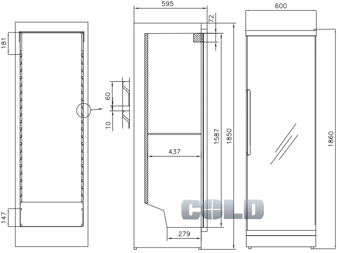 vestfrost vkg 571 w размеры